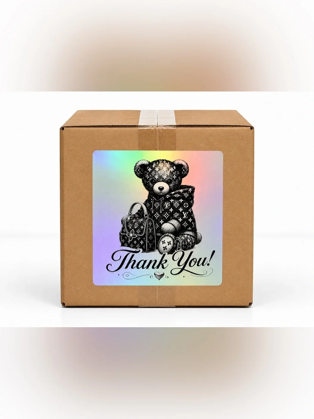 Lux Teddy Thank You Stickers-100ct